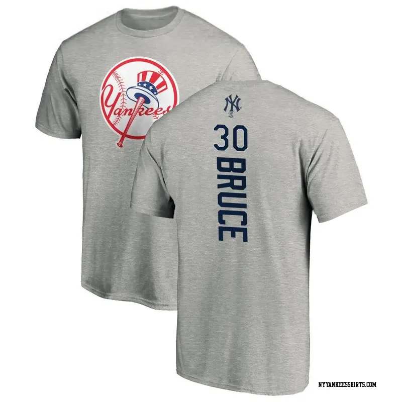 Men's New York Yankees ＃30 Jay Bruce Ash Backer T-Shirt