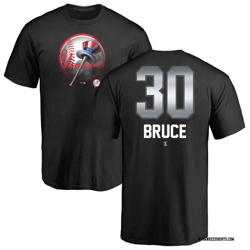Men's New York Yankees ＃30 Jay Bruce Black Branded Midnight Mascot T-Shirt