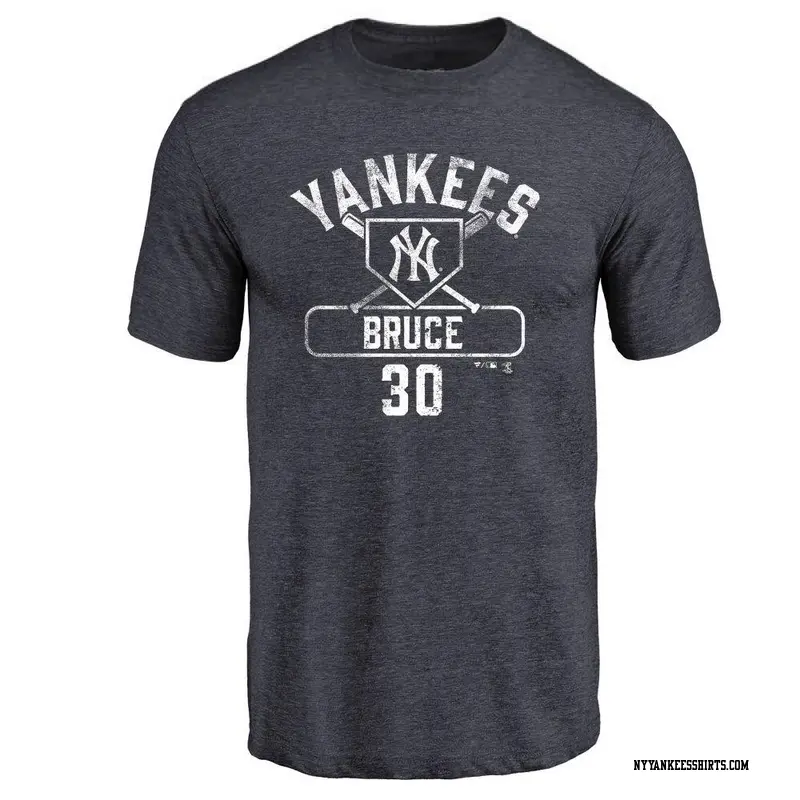 Men's New York Yankees ＃30 Jay Bruce Navy Branded Base Runner T-Shirt